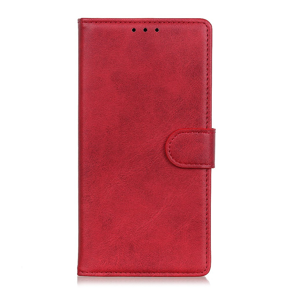 For iPhone 17 Pro Max Case Cowhide Texture Leather Wallet Stand Phone Cover - Red