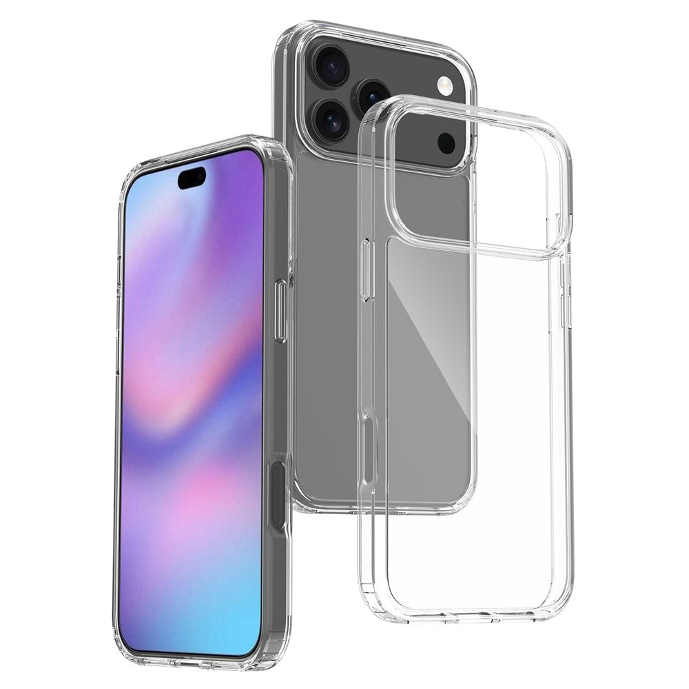 For iPhone 17 Pro Max Clear Case TPU + Acrylic Shockproof Phone Back Cover
