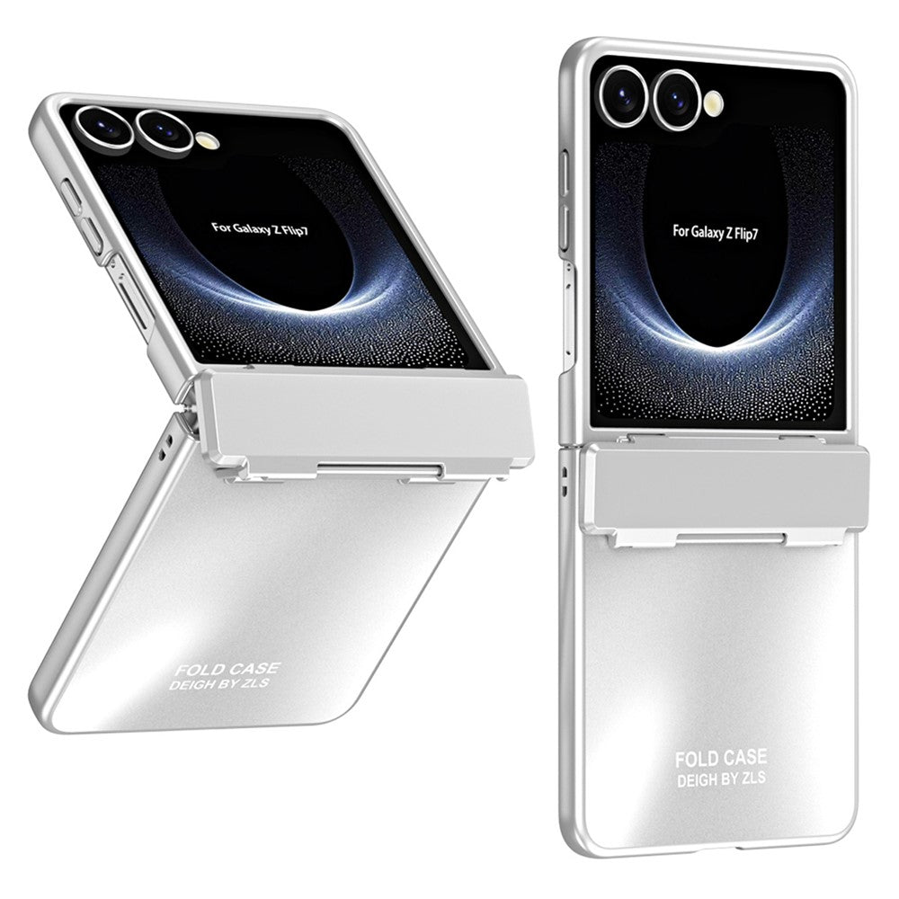 For Samsung Galaxy Z Flip7 5G Case Electroplating Hard PC Protective Phone Cover - Silver