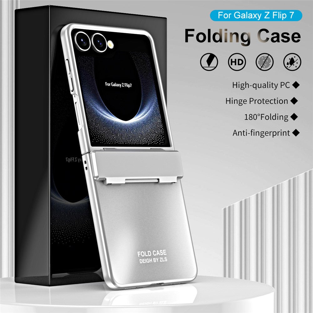 For Samsung Galaxy Z Flip7 5G Case Electroplating Hard PC Protective Phone Cover - Silver