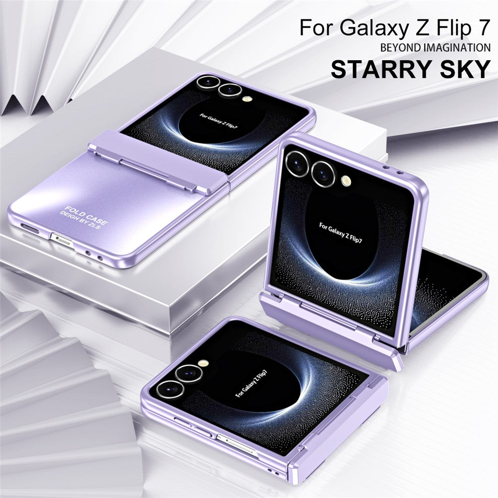 For Samsung Galaxy Z Flip7 5G Case Electroplating Hard PC Protective Phone Cover - Purple