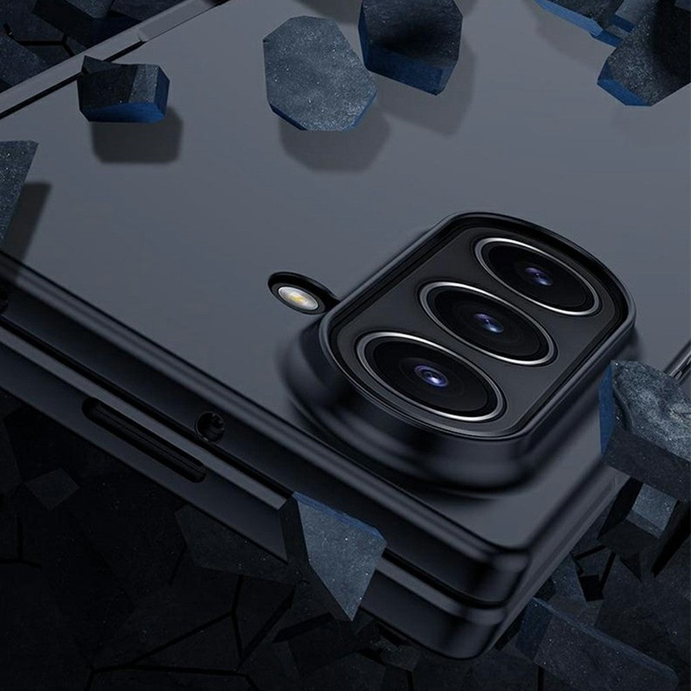 ABEEL For Samsung Galaxy Z Fold7 5G Case Skin Feel PC Phone Cover with Hinge Protection - Black