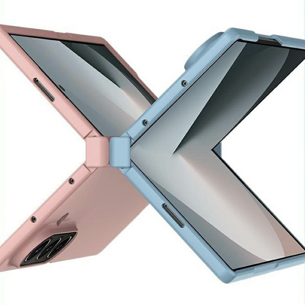 ABEEL For Samsung Galaxy Z Fold7 5G Case Skin Feel PC Phone Cover with Hinge Protection - Baby Blue