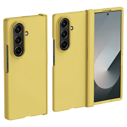 ABEEL For Samsung Galaxy Z Fold7 5G Case Skin Feel PC Phone Cover with Hinge Protection - Yellow