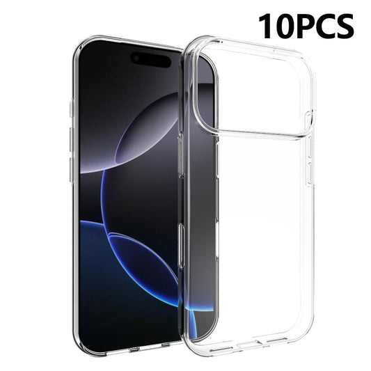 10Pcs  /  Pack For iPhone 17 Pro Max Case Watermark Free TPU Protective Clear Phone Cover