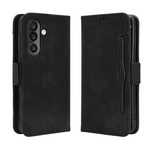 For Samsung Galaxy M56 5G Leather Case Phone Wallet Cover with Multiple Card Slots - Black