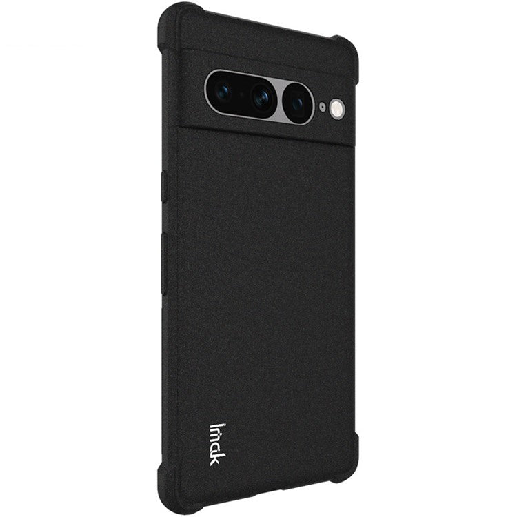IMAK For Google Pixel 7 Pro 5G Reinforced Corners TPU Phone Case Matte Surface Anti-Fingerprint Cover - Black
