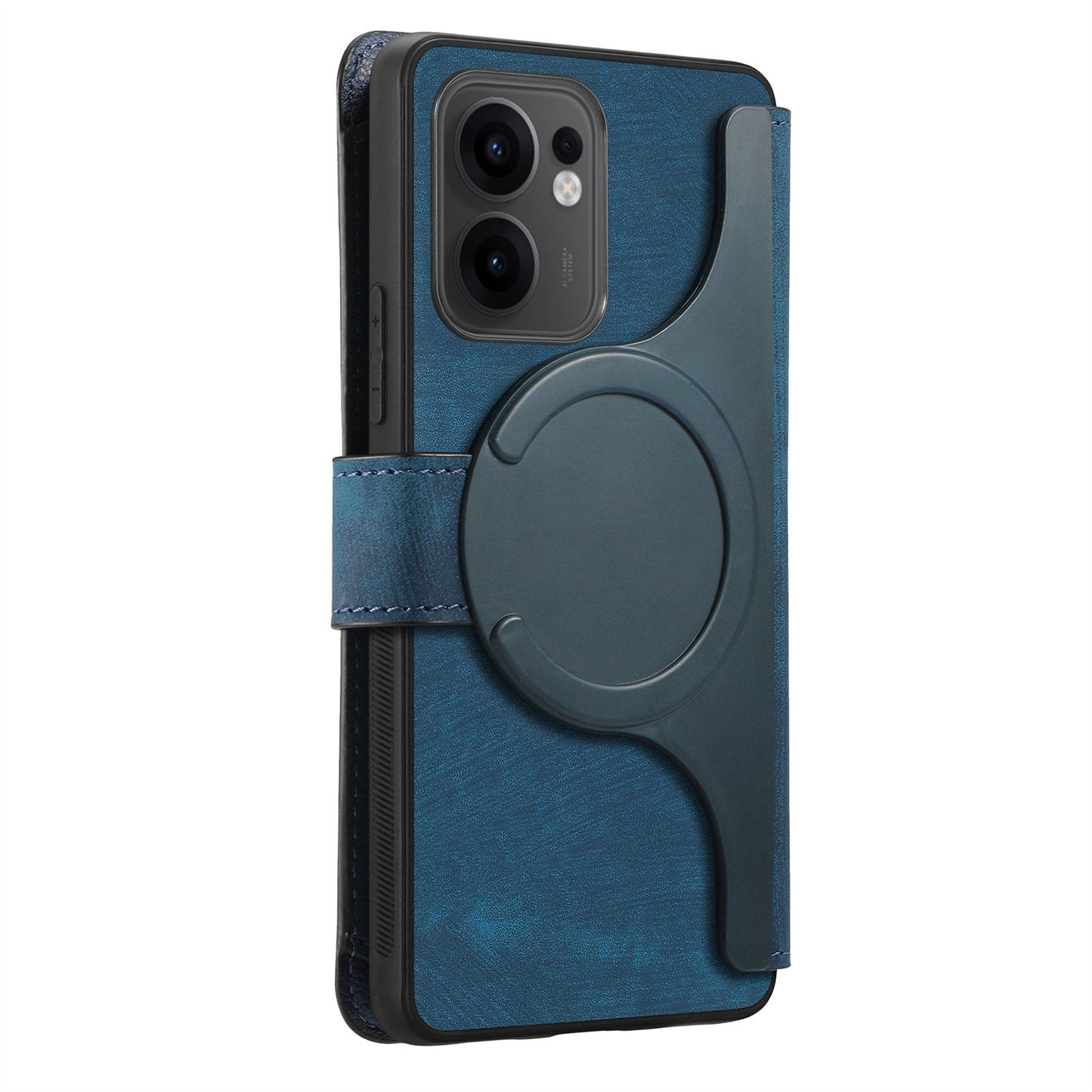 For Oppo Reno13 F 5G Case CASENEO MW-02 Detachable Magnetic Leather Flip Phone Cover - Dark Blue