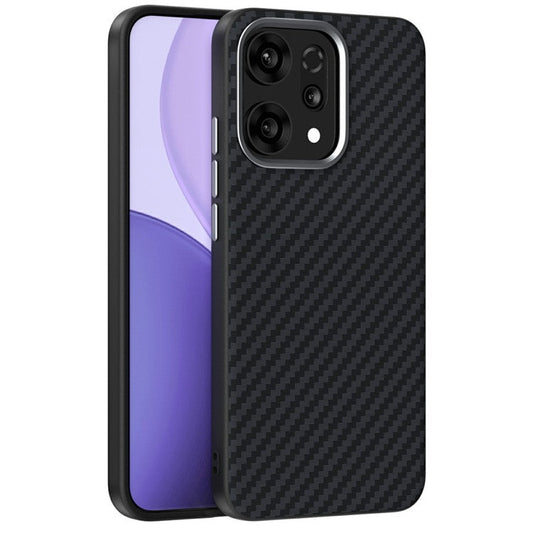 ABEEL For Oppo Reno14 5G (Global) Case Compatible with MagSafe Carbon Fiber Texture Back Cover - Black