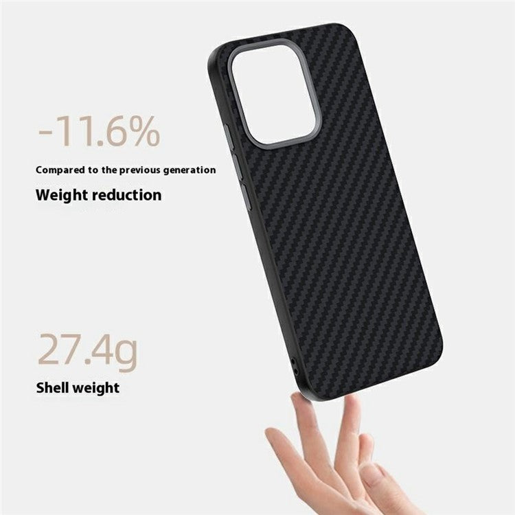 ABEEL For Oppo Reno14 5G (Global) Case Compatible with MagSafe Carbon Fiber Texture Back Cover - Black