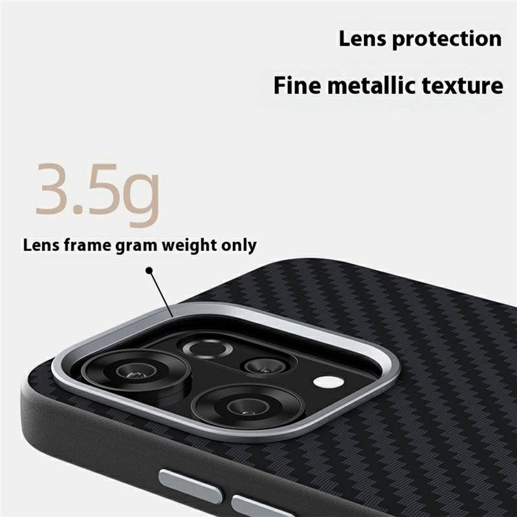 ABEEL For Oppo Reno14 5G (Global) Case Compatible with MagSafe Carbon Fiber Texture Back Cover - Black