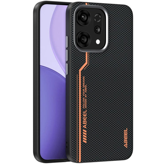 ABEEL For Oppo Reno14 5G (Global) Case Compatible with MagSafe Printed PC TPU Aluminum Alloy Leather Phone Cover - Outstanding No. 2