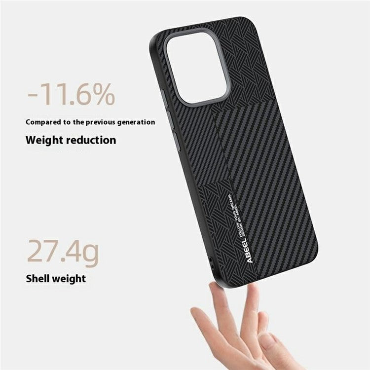 ABEEL For Oppo Reno14 5G (Global) Case PC + TPU + Aluminum Alloy + PU Leather Phone Cover Compatible with MagSafe - Texture 2