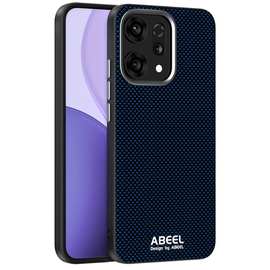 ABEEL For Oppo Reno14 Pro 5G (Global) Case Compatible with MagSafe Printed PC TPU Aluminum Alloy Leather Phone Cover - Blue