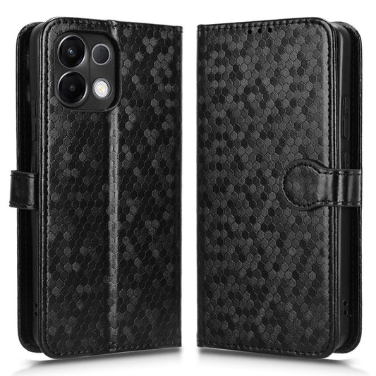 For Oppo K13 5G  /  K12s Wallet Case Dot Pattern Imprint PU Leather Phone Cover - Black