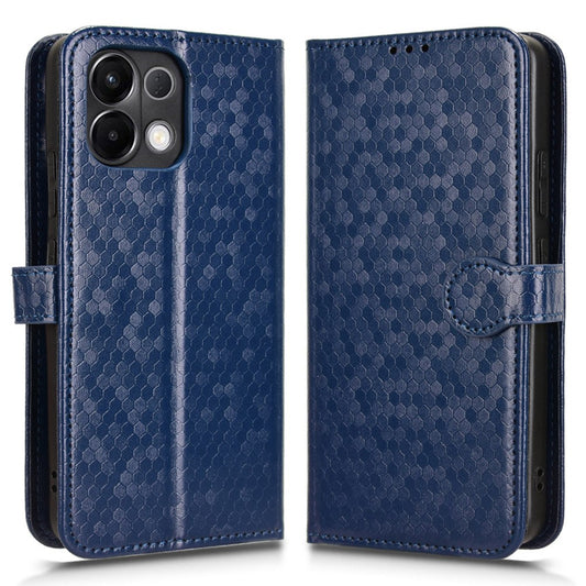 For Oppo K13 5G  /  K12s Wallet Case Dot Pattern Imprint PU Leather Phone Cover - Dark Blue