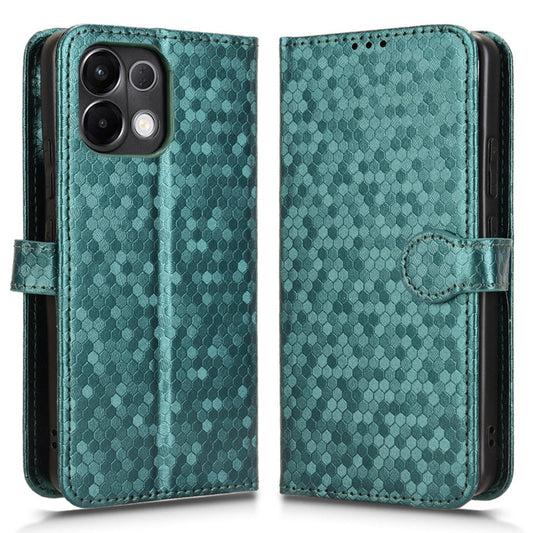 For Oppo K13 5G  /  K12s Wallet Case Dot Pattern Imprint PU Leather Phone Cover - Green