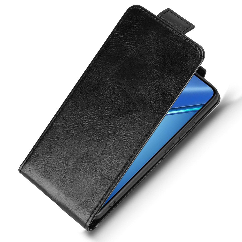 For Oppo K13 5G  /  K12s Stand Case Magnetic Clasp Vertical Flip Leather Phone Cover with Card Holder - Black