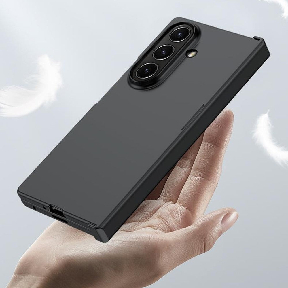For Samsung Galaxy Z Fold7 5G Case Hinge Protection Skin-Touch PC Phone Cover - Black