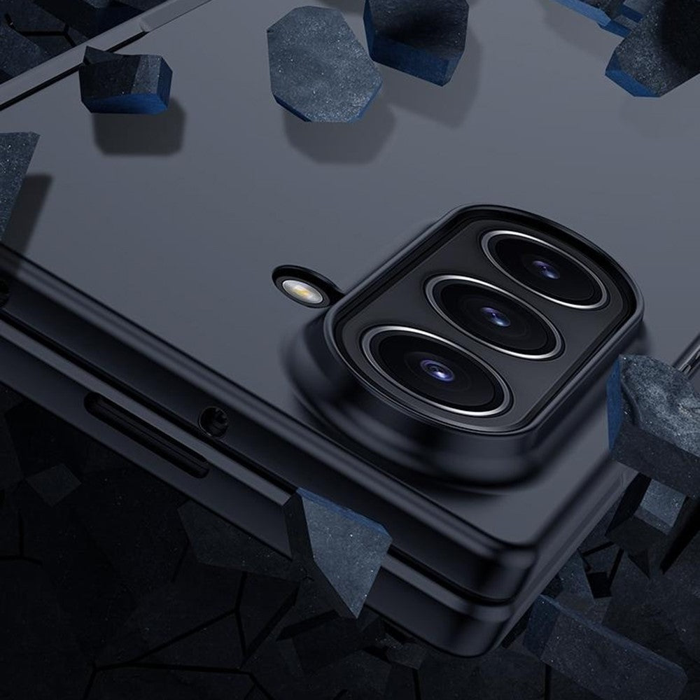 For Samsung Galaxy Z Fold7 5G Case Hinge Protection Skin-Touch PC Phone Cover - White