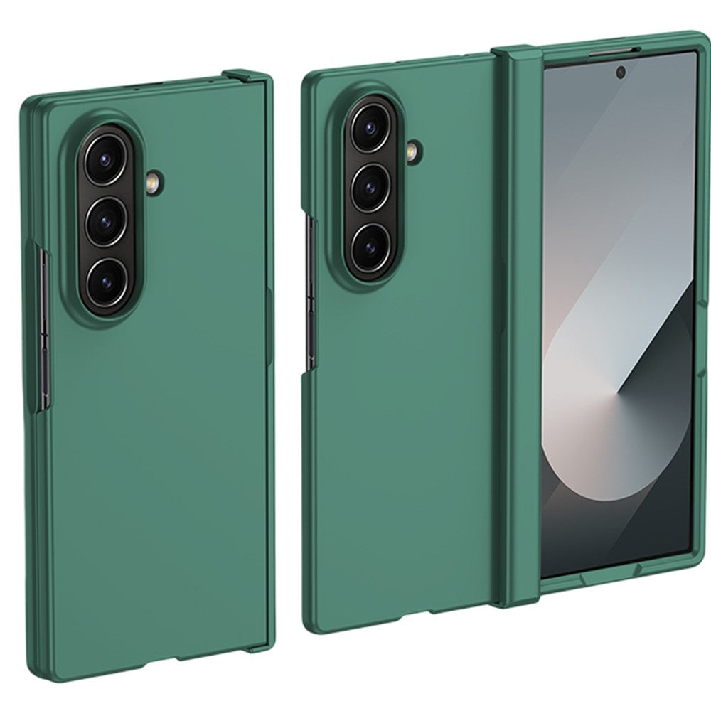 For Samsung Galaxy Z Fold7 5G Case Hinge Protection Skin-Touch PC Phone Cover - Green