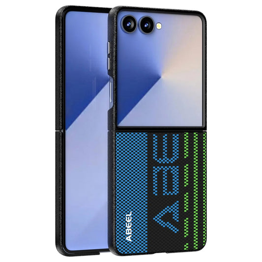 ABEEL For Samsung Galaxy Z Flip7 5G Case Compatible with MagSafe Printed PC Aluminum Alloy Leather Phone Cover - Outstanding No. 1