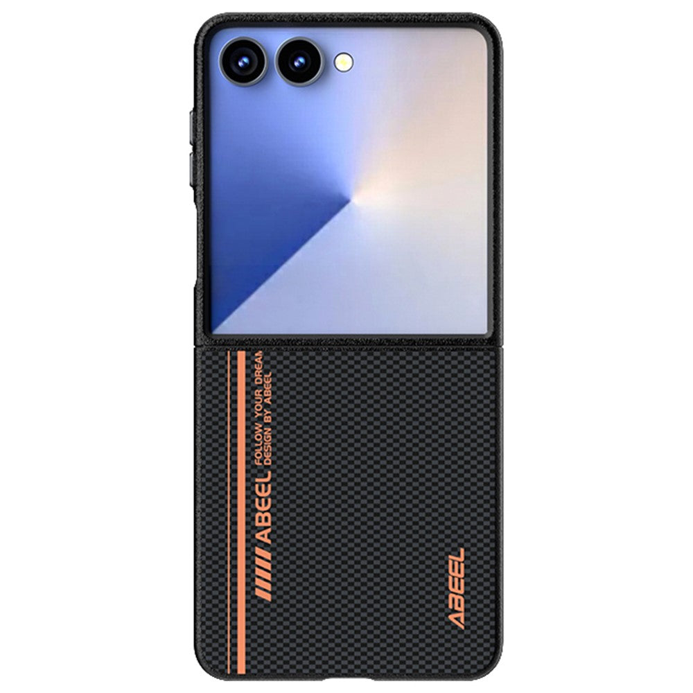 ABEEL For Samsung Galaxy Z Flip7 5G Case Compatible with MagSafe Printed PC Aluminum Alloy Leather Phone Cover - Outstanding No. 2