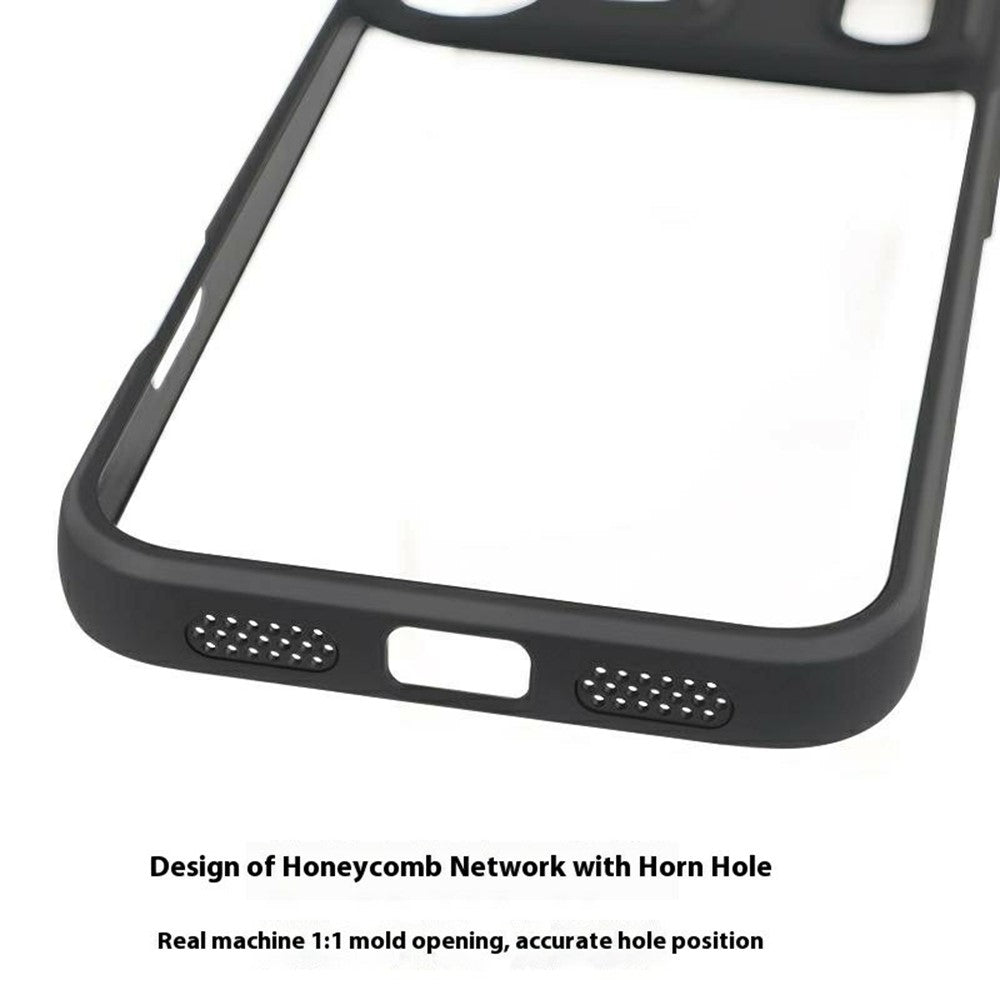 For iPhone 17 Pro Max Case Shockproof PC + TPU Clear Back Phone Cover