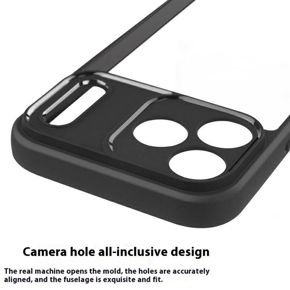 For iPhone 17 Pro Max Case Shockproof PC + TPU Clear Back Phone Cover