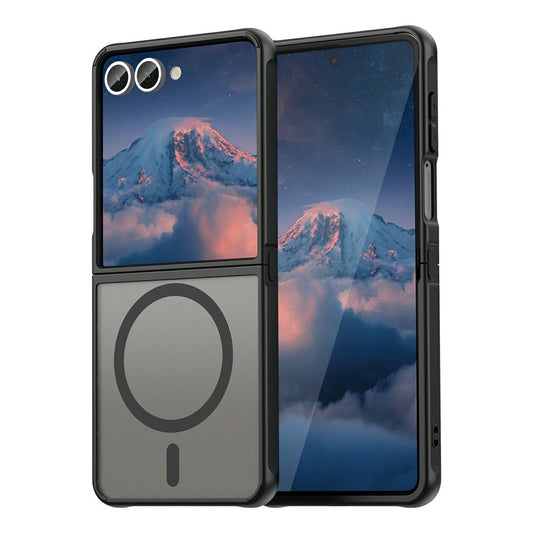 For Samsung Galaxy Z Flip7 5G Case Compatible with MagSafe Anti Drop PC + TPU Phone Cover - Black