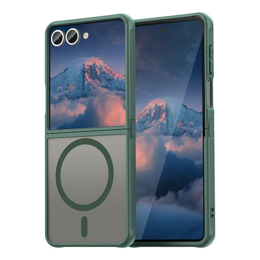 For Samsung Galaxy Z Flip7 5G Case Compatible with MagSafe Anti Drop PC + TPU Phone Cover - Green
