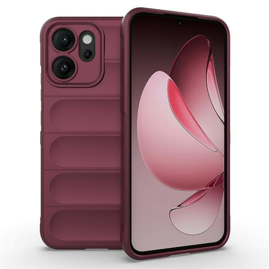 For Oppo Reno14 5G (Global) Case Anti-Drop Soft TPU Rugged Phone Back Cover - Wine Red