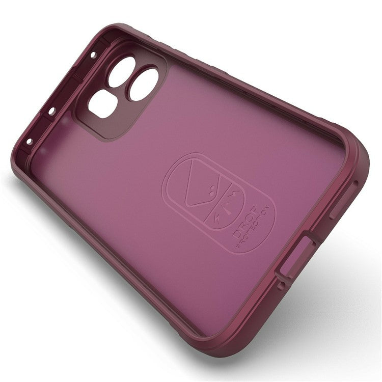 For Oppo Reno14 5G (Global) Case Anti-Drop Soft TPU Rugged Phone Back Cover - Wine Red