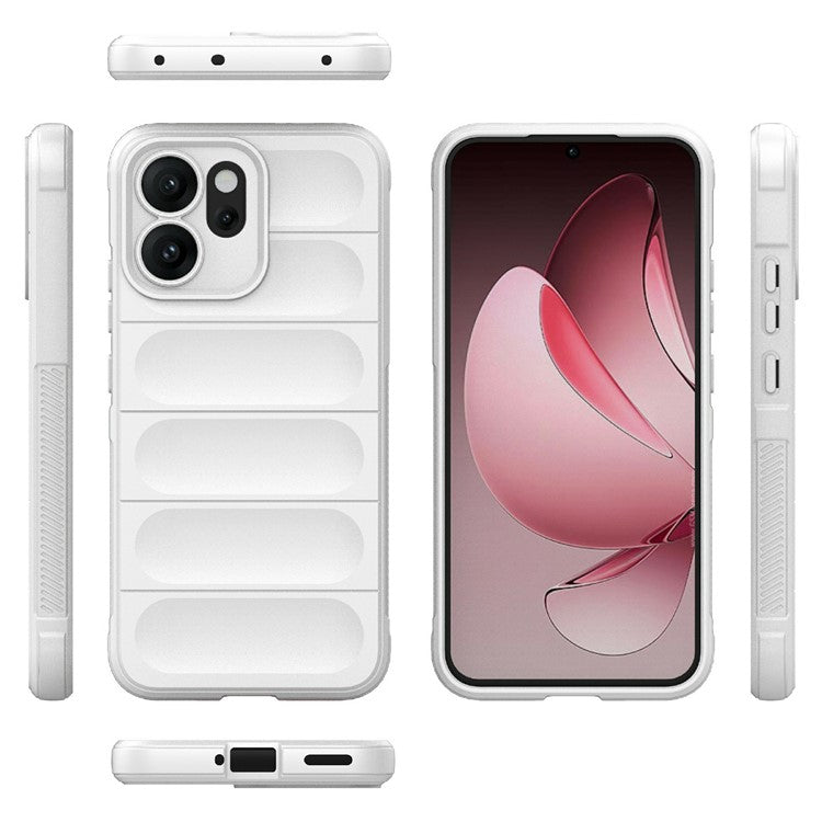 For Oppo Reno14 5G (Global) Case Anti-Drop Soft TPU Rugged Phone Back Cover - White
