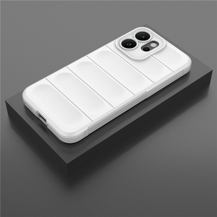 For Oppo Reno14 5G (Global) Case Anti-Drop Soft TPU Rugged Phone Back Cover - White