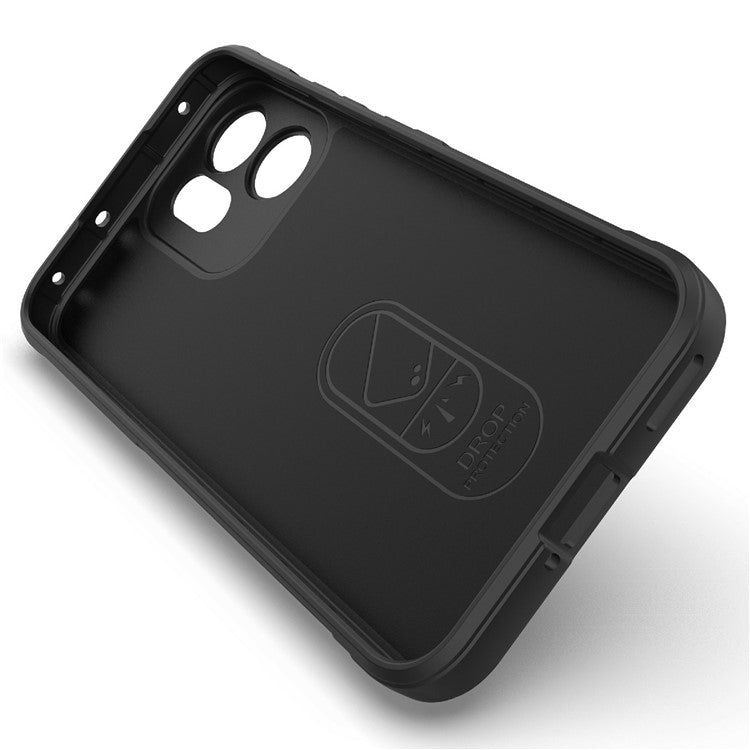 For Oppo Reno14 5G (Global) Case Anti-Drop Soft TPU Rugged Phone Back Cover - Black