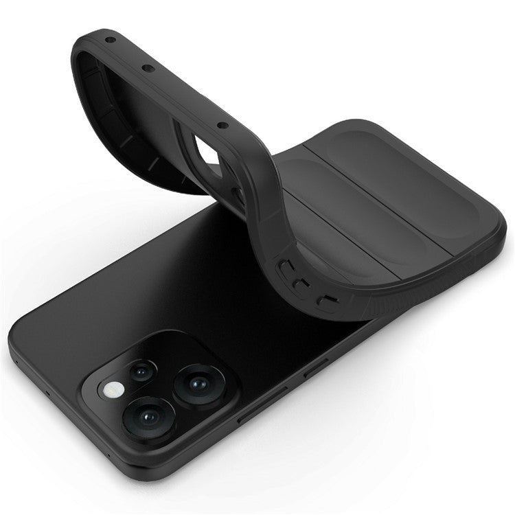 For Oppo Reno14 5G (Global) Case Anti-Drop Soft TPU Rugged Phone Back Cover - Black
