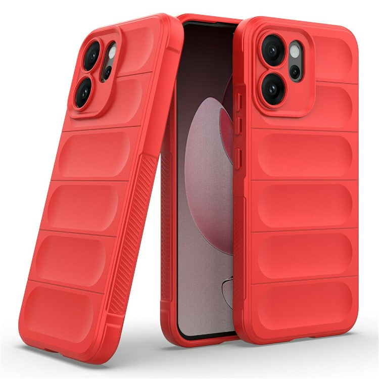 For Oppo Reno14 5G (Global) Case Anti-Drop Soft TPU Rugged Phone Back Cover - Red