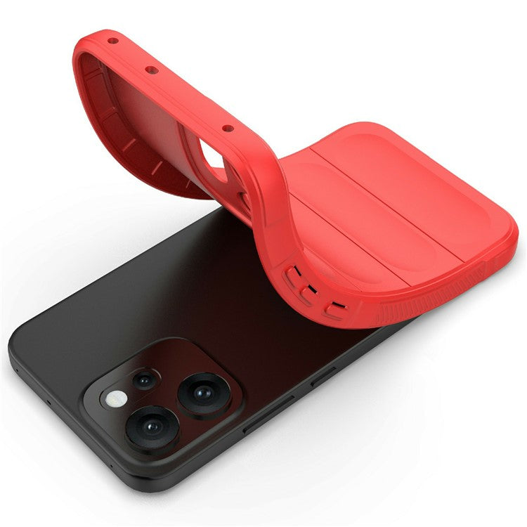 For Oppo Reno14 5G (Global) Case Anti-Drop Soft TPU Rugged Phone Back Cover - Red