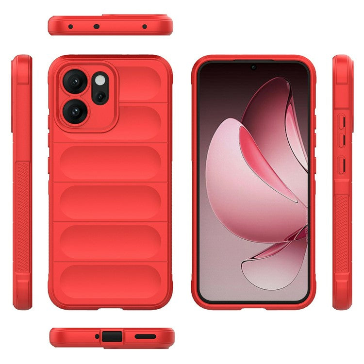 For Oppo Reno14 5G (Global) Case Anti-Drop Soft TPU Rugged Phone Back Cover - Red