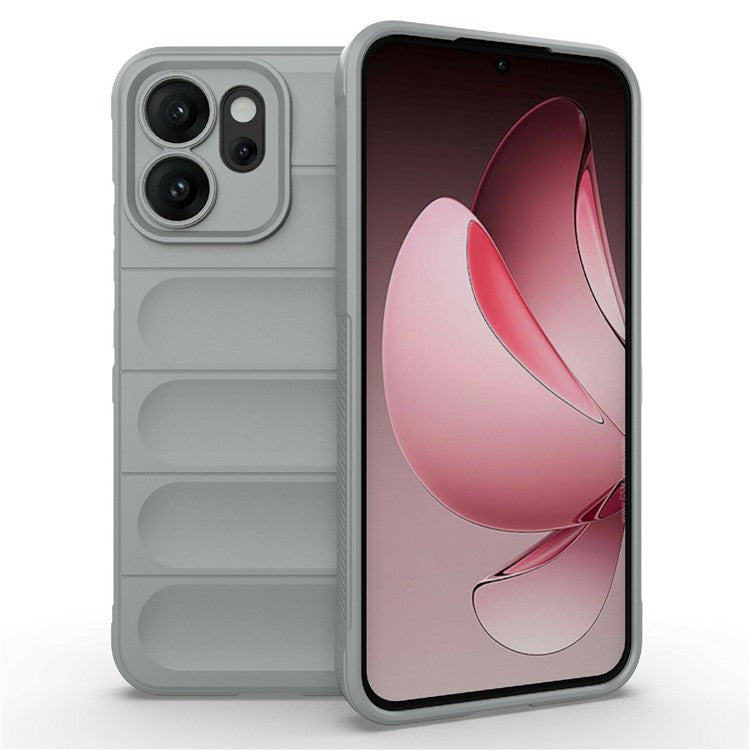 For Oppo Reno14 5G (Global) Case Anti-Drop Soft TPU Rugged Phone Back Cover - Light Grey