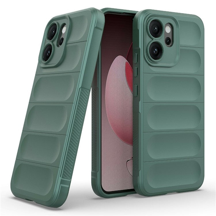 For Oppo Reno14 5G (Global) Case Anti-Drop Soft TPU Rugged Phone Back Cover - Green