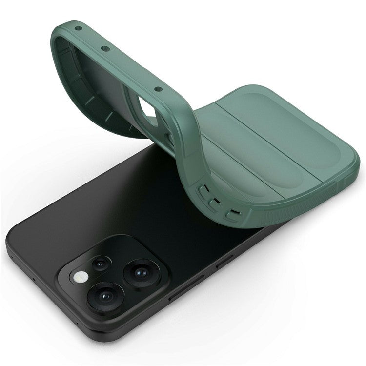 For Oppo Reno14 5G (Global) Case Anti-Drop Soft TPU Rugged Phone Back Cover - Green