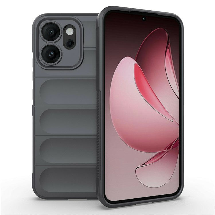 For Oppo Reno14 5G (Global) Case Anti-Drop Soft TPU Rugged Phone Back Cover - Dark Grey