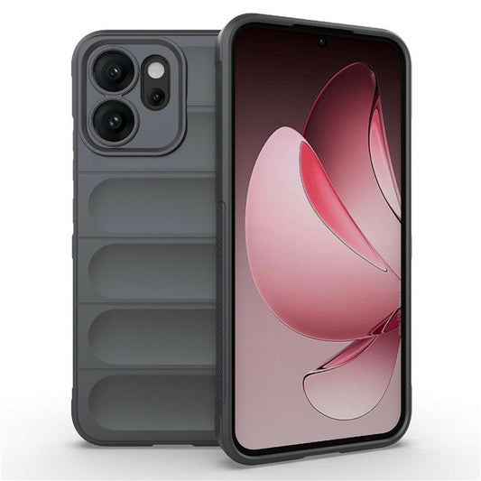 For Oppo Reno14 5G (Global) Case Anti-Drop Soft TPU Rugged Phone Back Cover - Dark Grey
