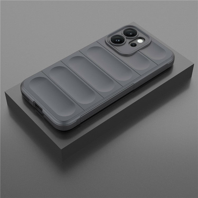 For Oppo Reno14 5G (Global) Case Anti-Drop Soft TPU Rugged Phone Back Cover - Dark Grey