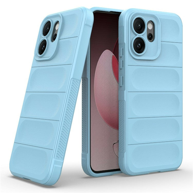 For Oppo Reno14 5G (Global) Case Anti-Drop Soft TPU Rugged Phone Back Cover - Baby Blue