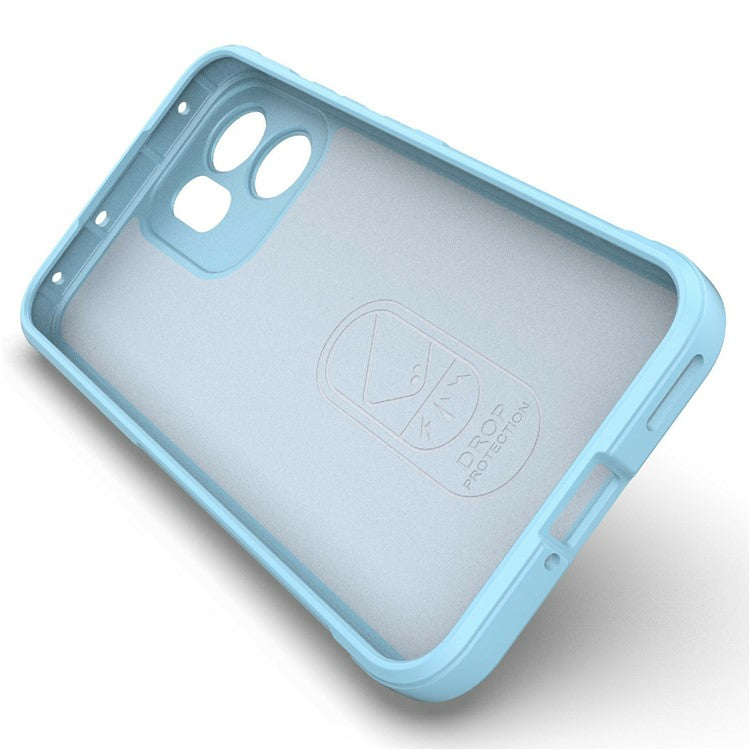 For Oppo Reno14 5G (Global) Case Anti-Drop Soft TPU Rugged Phone Back Cover - Baby Blue