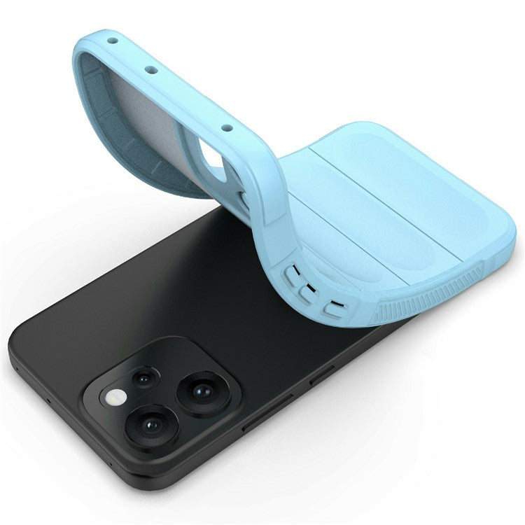 For Oppo Reno14 5G (Global) Case Anti-Drop Soft TPU Rugged Phone Back Cover - Baby Blue