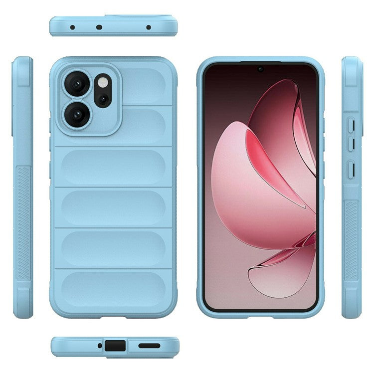For Oppo Reno14 5G (Global) Case Anti-Drop Soft TPU Rugged Phone Back Cover - Baby Blue